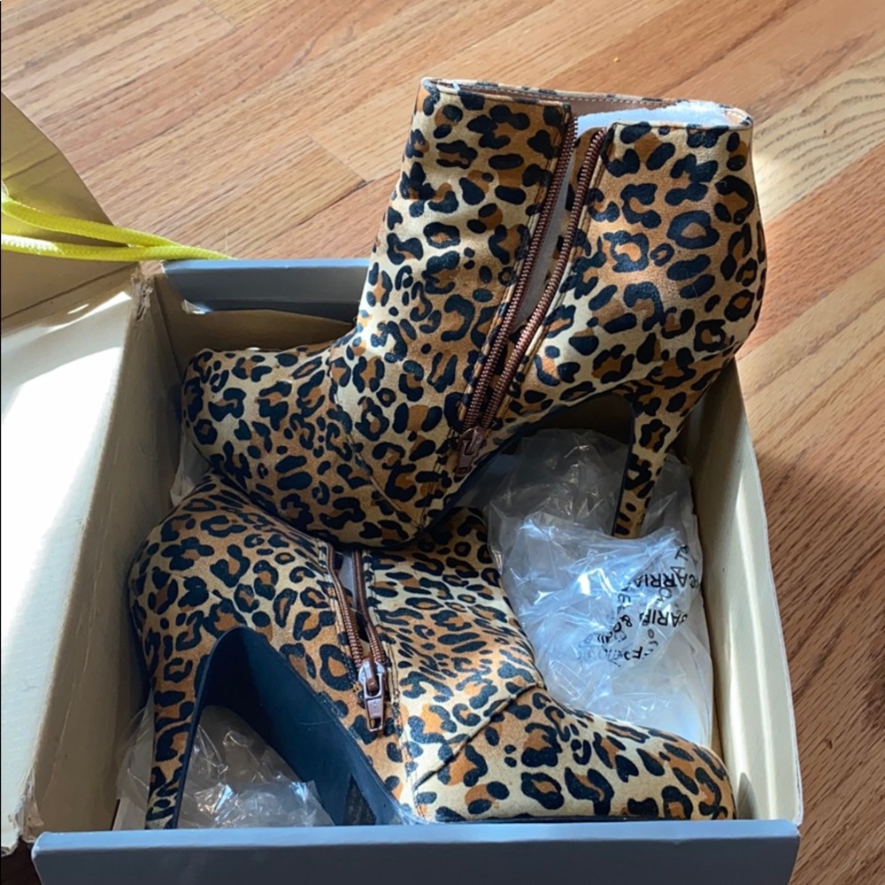 Leopard Print Stiletto Booties